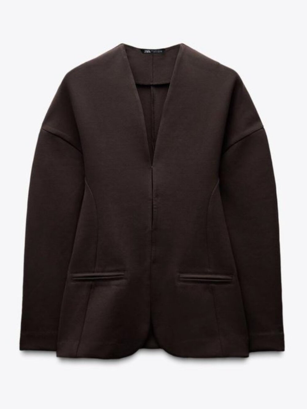 Fitted Interlock Blazer Dark Brown